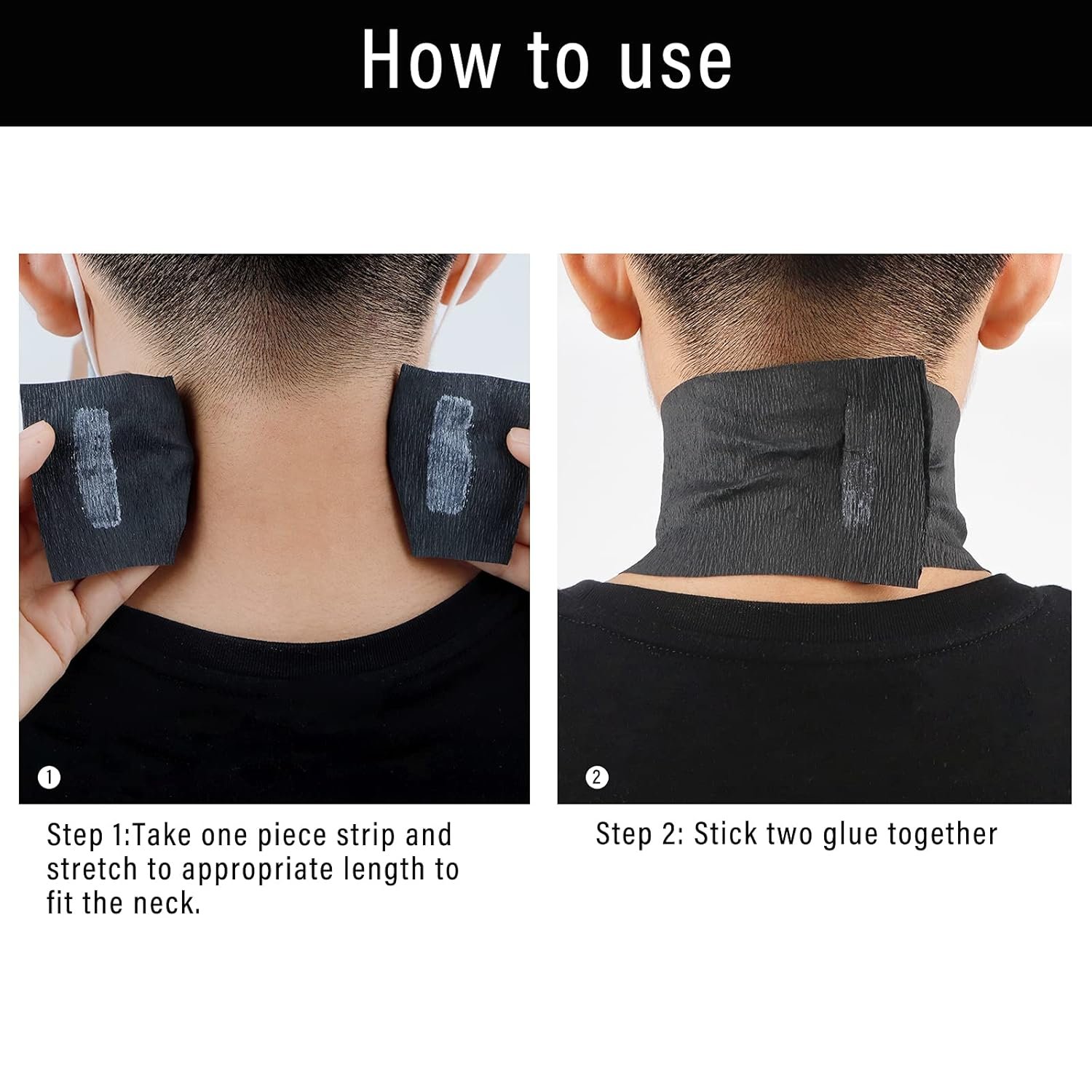 Barber Neck Strips, 5 Rolls, 500 Strips (Black) - Image 3